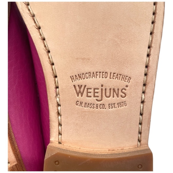NWOT Bass Whitney Weejun Penny Loafer, Fuchsia, Size 8M - Picture 10 of 12